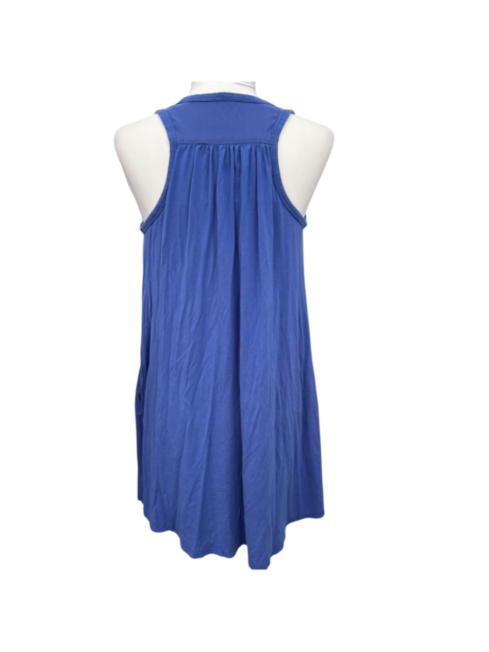 SheBird Blue Built-In Bra Swing Dress Size 6 Large - Picture 4 of 8